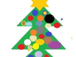 rysunek przedstawiający choinkę świąteczną