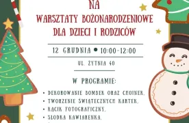 zaproszenie na świąteczne warsztaty bożoinarodzeniowe