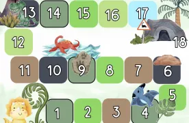 Gra planszowa dino-droga