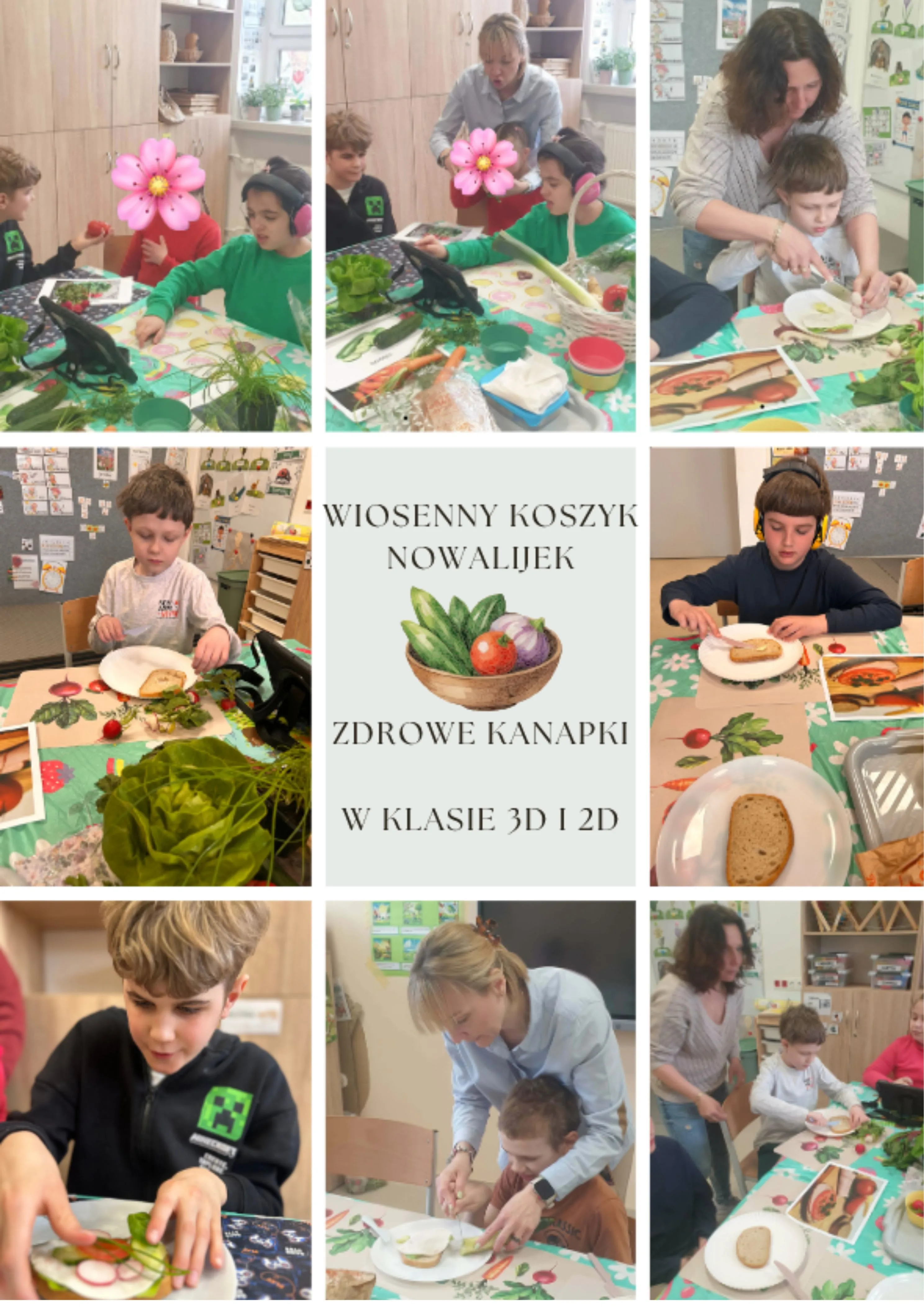 kolorowe kanapki w wykonaniu uczniów 